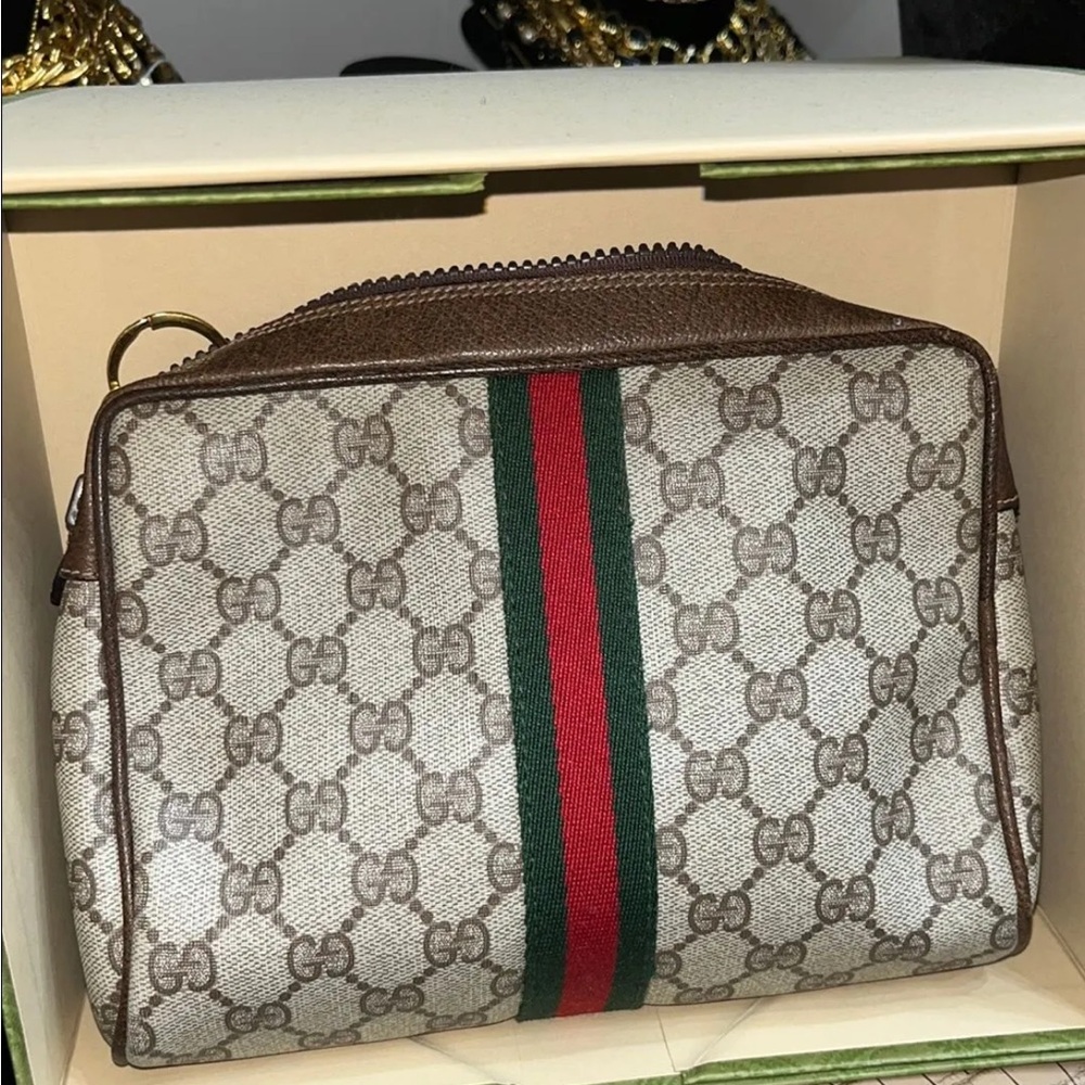 Gucci Brown and Beige clutch